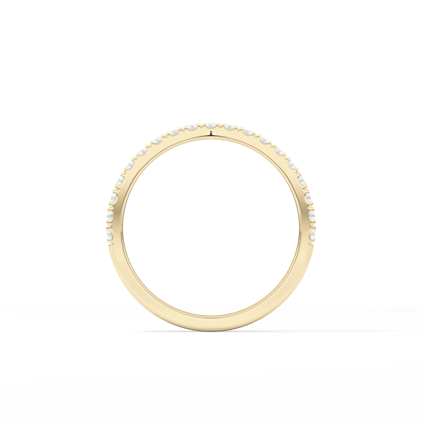 0.38 TCW Round Lab Grown Diamond Half Eternity Wedding Band