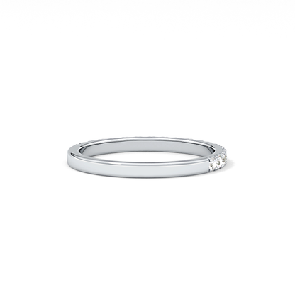 0.38 TCW Round Lab Grown Diamond Half Eternity Wedding Band