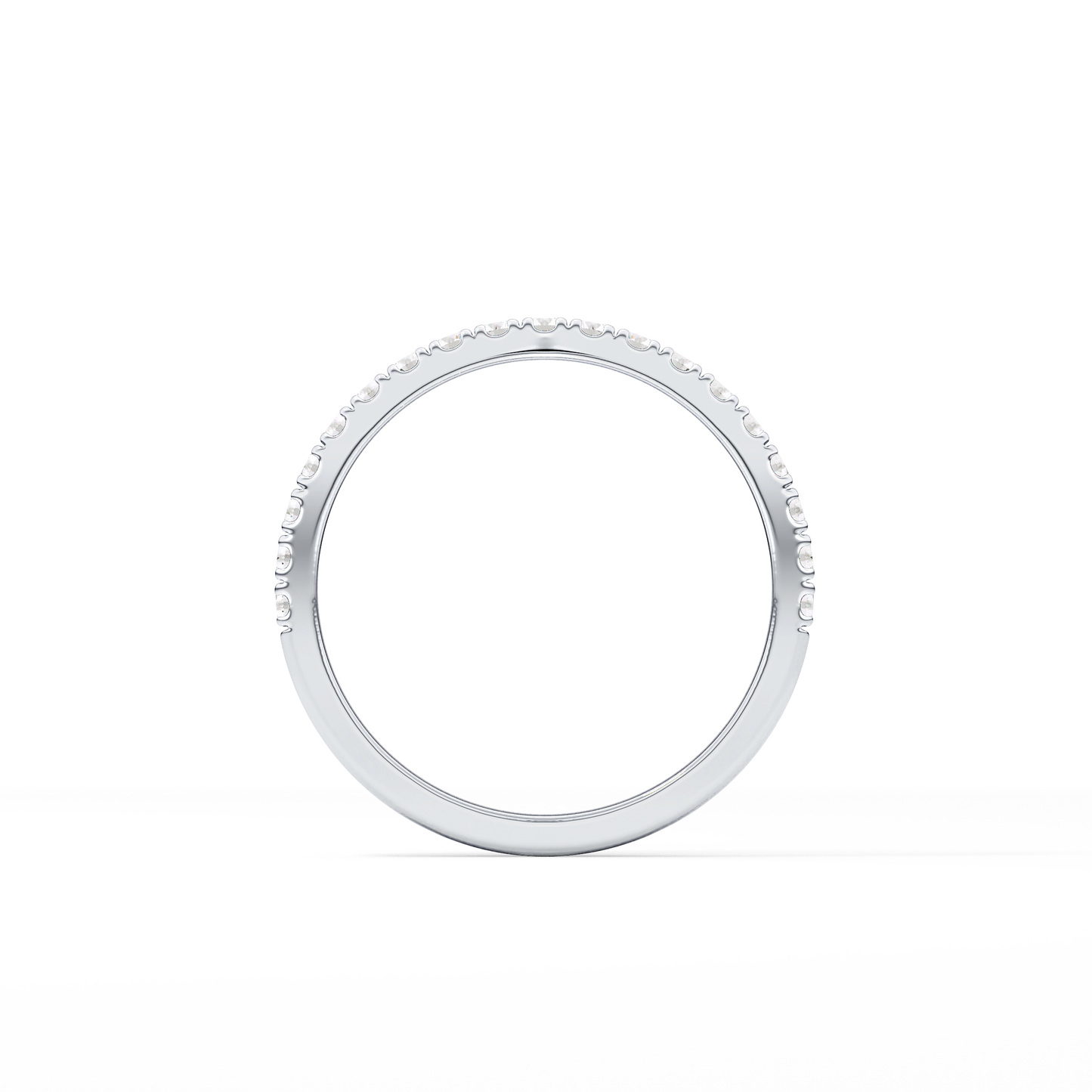 0.38 TCW Round Lab Grown Diamond Half Eternity Wedding Band