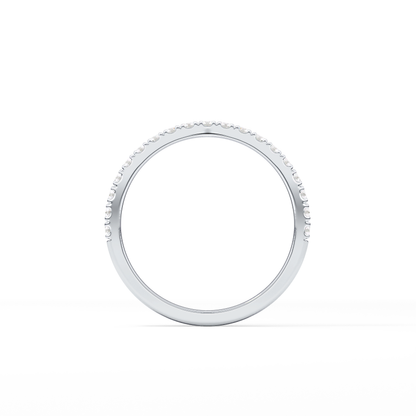 0.38 TCW Round Lab Grown Diamond Half Eternity Wedding Band