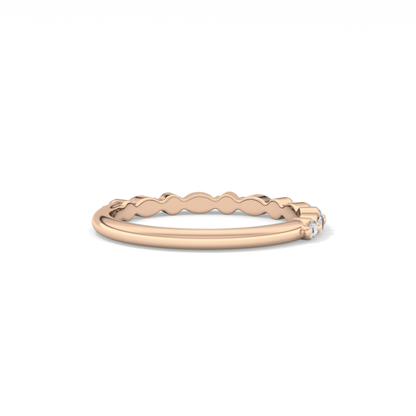 0.32 TCW Round & Marquise Lab Grown Diamond Half Eternity Wedding Band