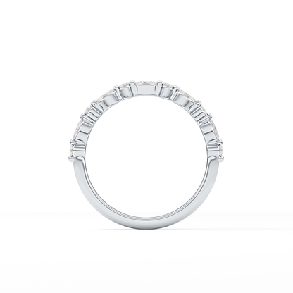 0.32 TCW Round & Marquise Lab Grown Diamond Half Eternity Wedding Band