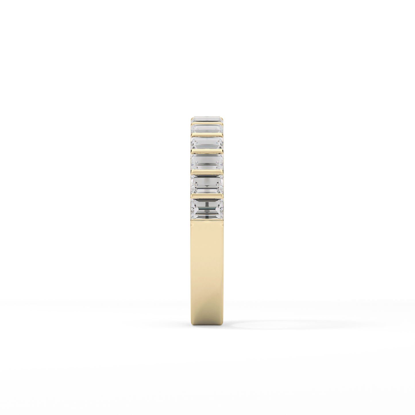 1.08 TCW Baguette Lab Grown Diamond Half Eternity Wedding Band