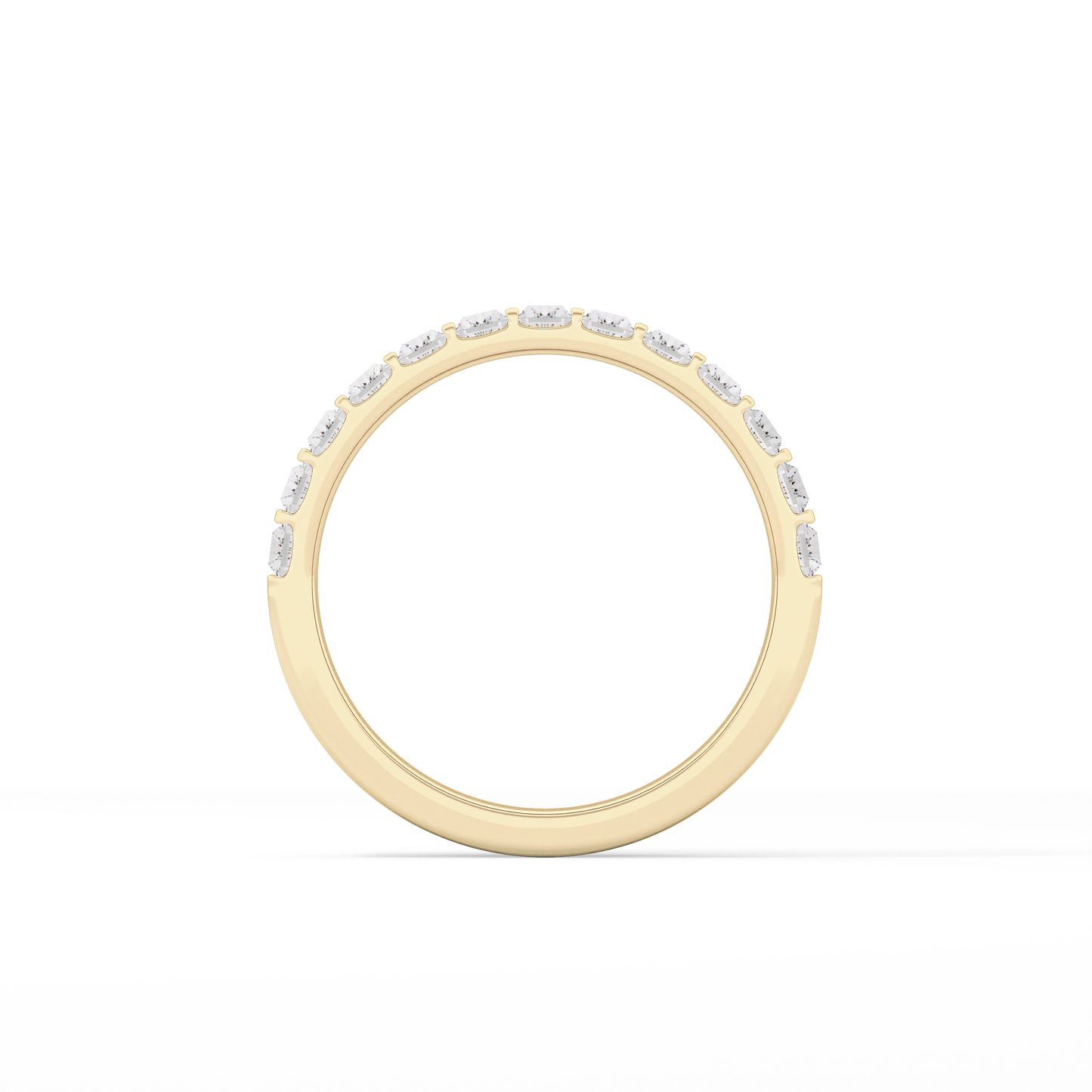 1.08 TCW Baguette Lab Grown Diamond Half Eternity Wedding Band