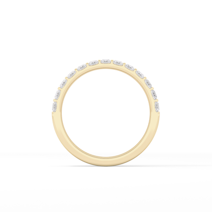 1.08 TCW Baguette Lab Grown Diamond Half Eternity Wedding Band
