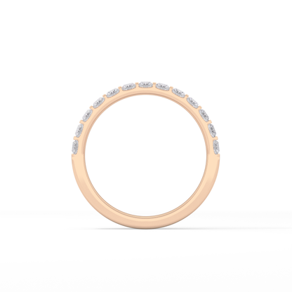 1.08 TCW Baguette Lab Grown Diamond Half Eternity Wedding Band