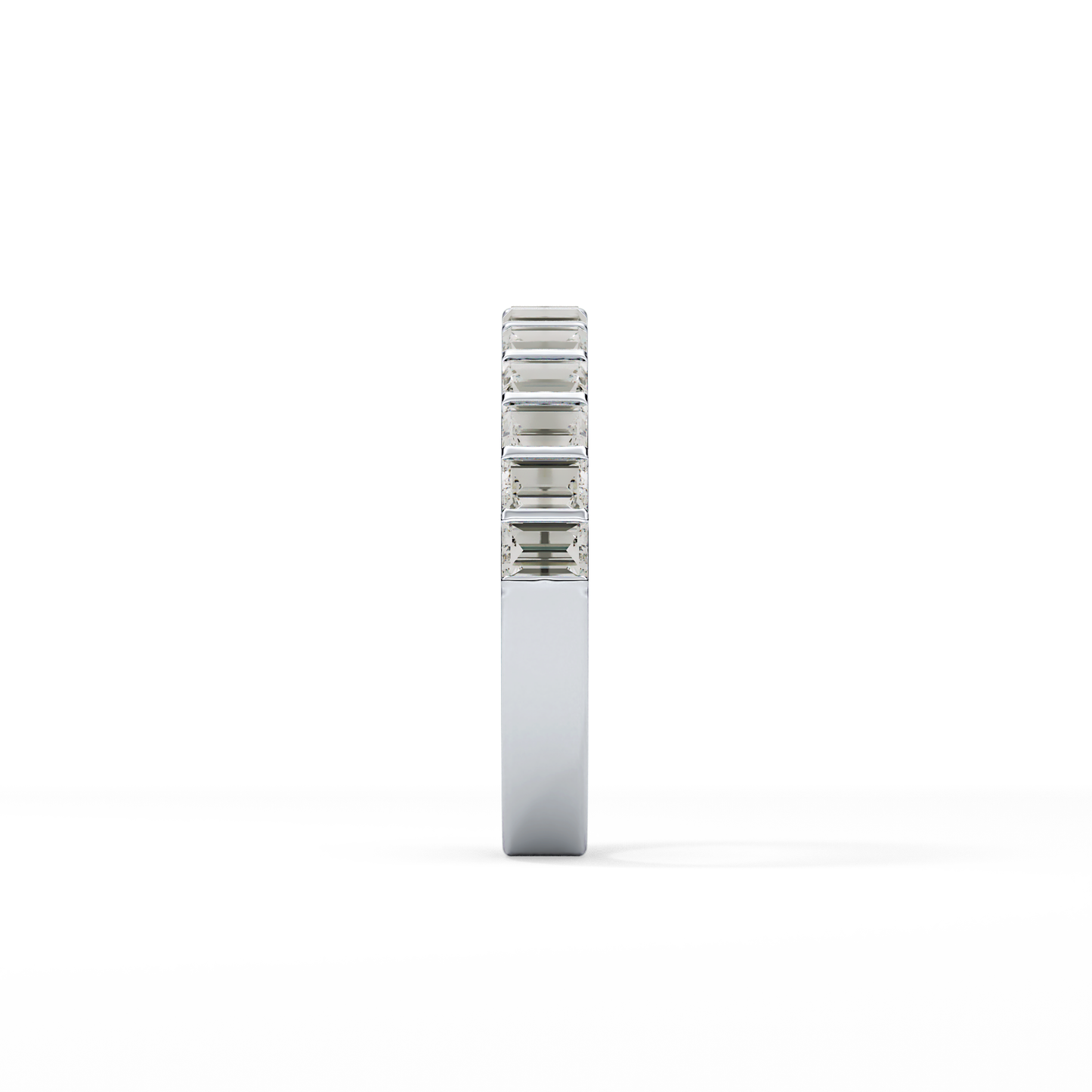 1.08 TCW Baguette Lab Grown Diamond Half Eternity Wedding Band