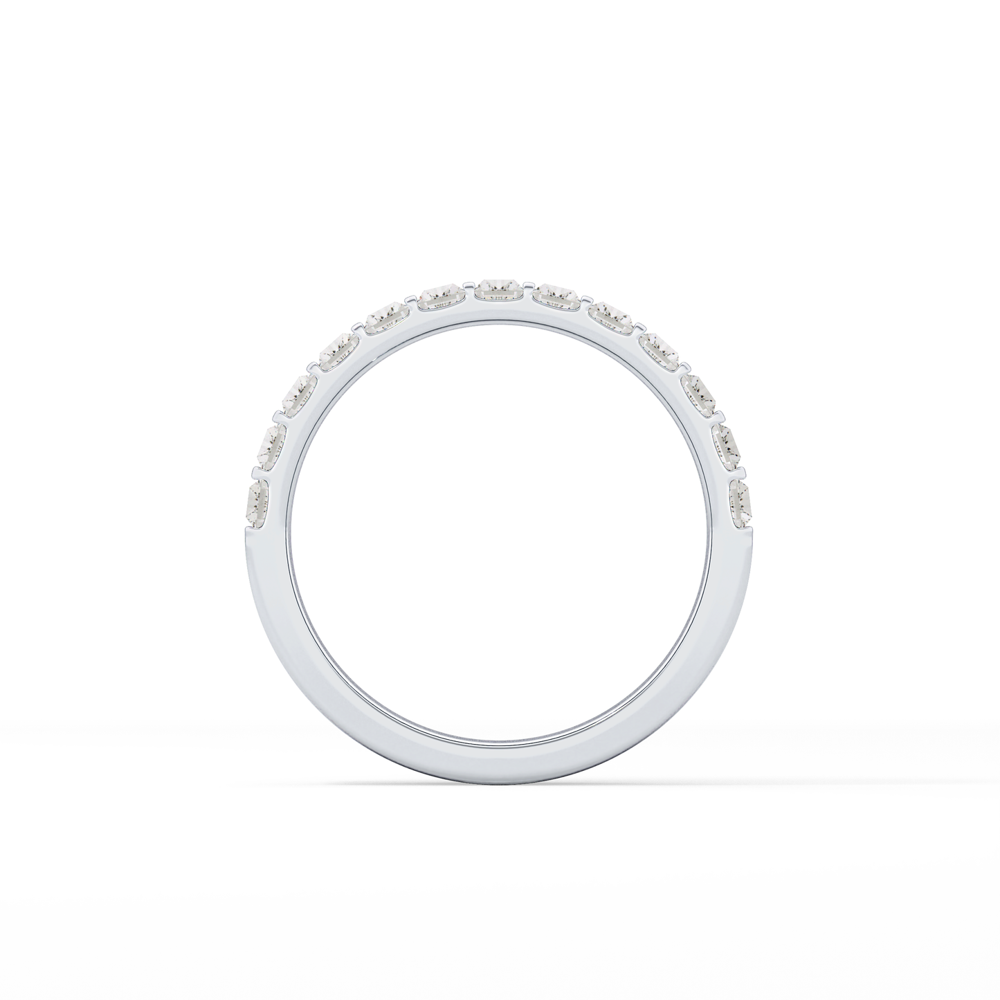 1.08 TCW Baguette Lab Grown Diamond Half Eternity Wedding Band