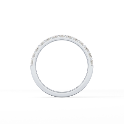 1.08 TCW Baguette Lab Grown Diamond Half Eternity Wedding Band