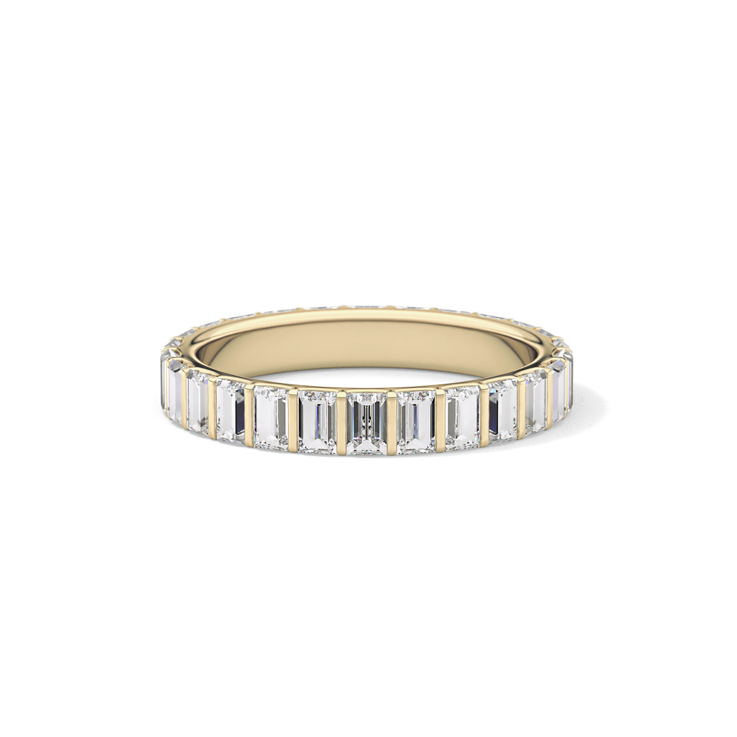 1.08 TCW Baguette Lab Grown Diamond Full Eternity Wedding Band