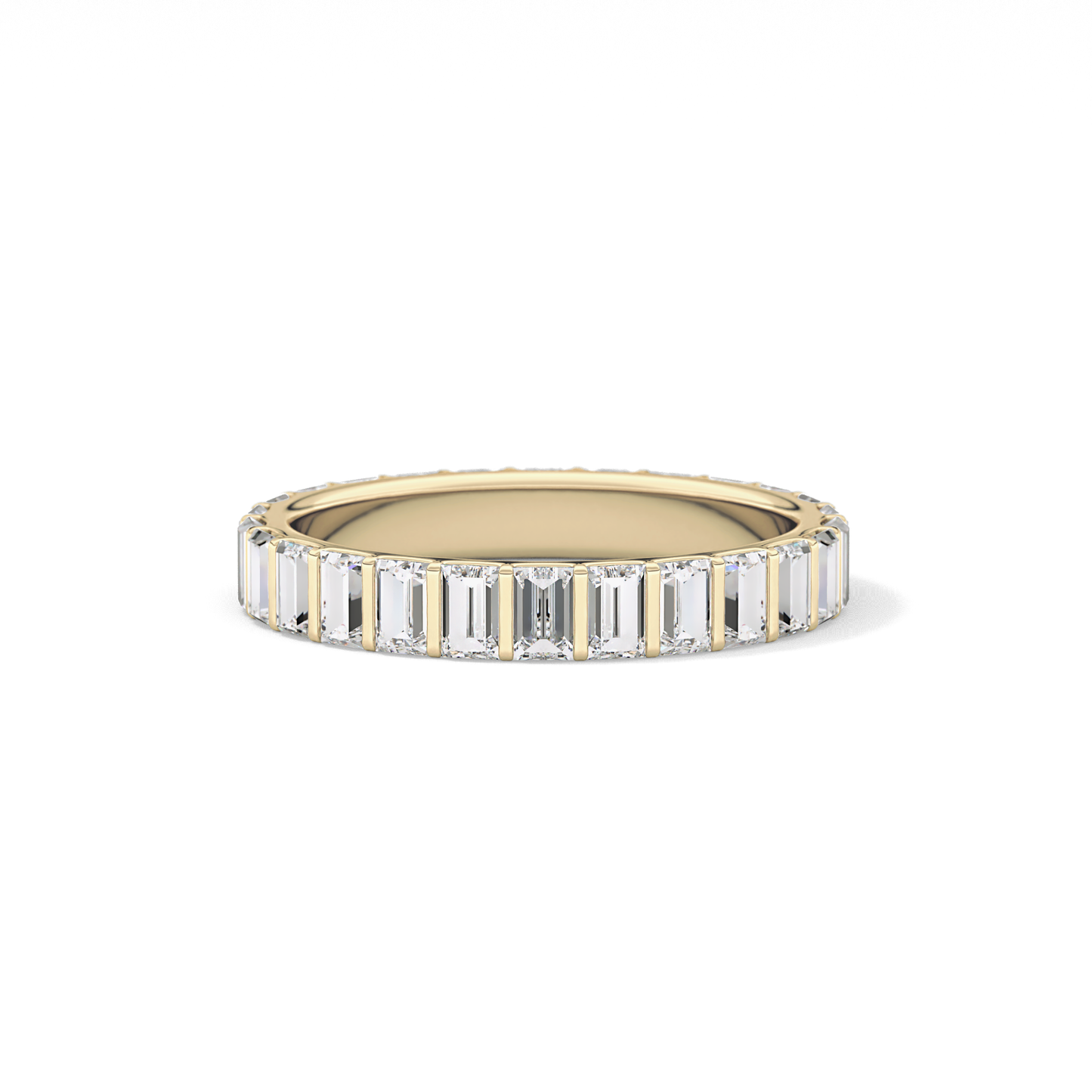 1.08 TCW Baguette Lab Grown Diamond Full Eternity Wedding Band