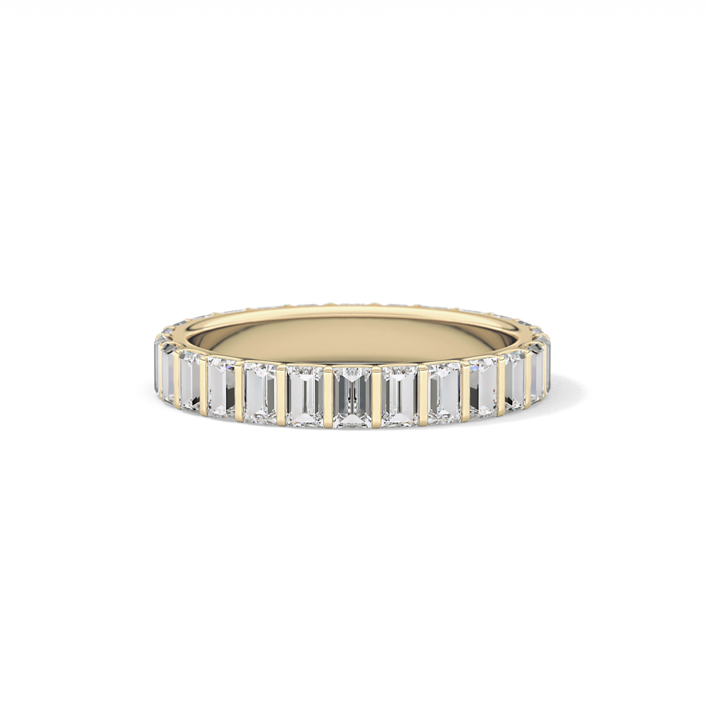 1.08 TCW Baguette Lab Grown Diamond Full Eternity Wedding Band