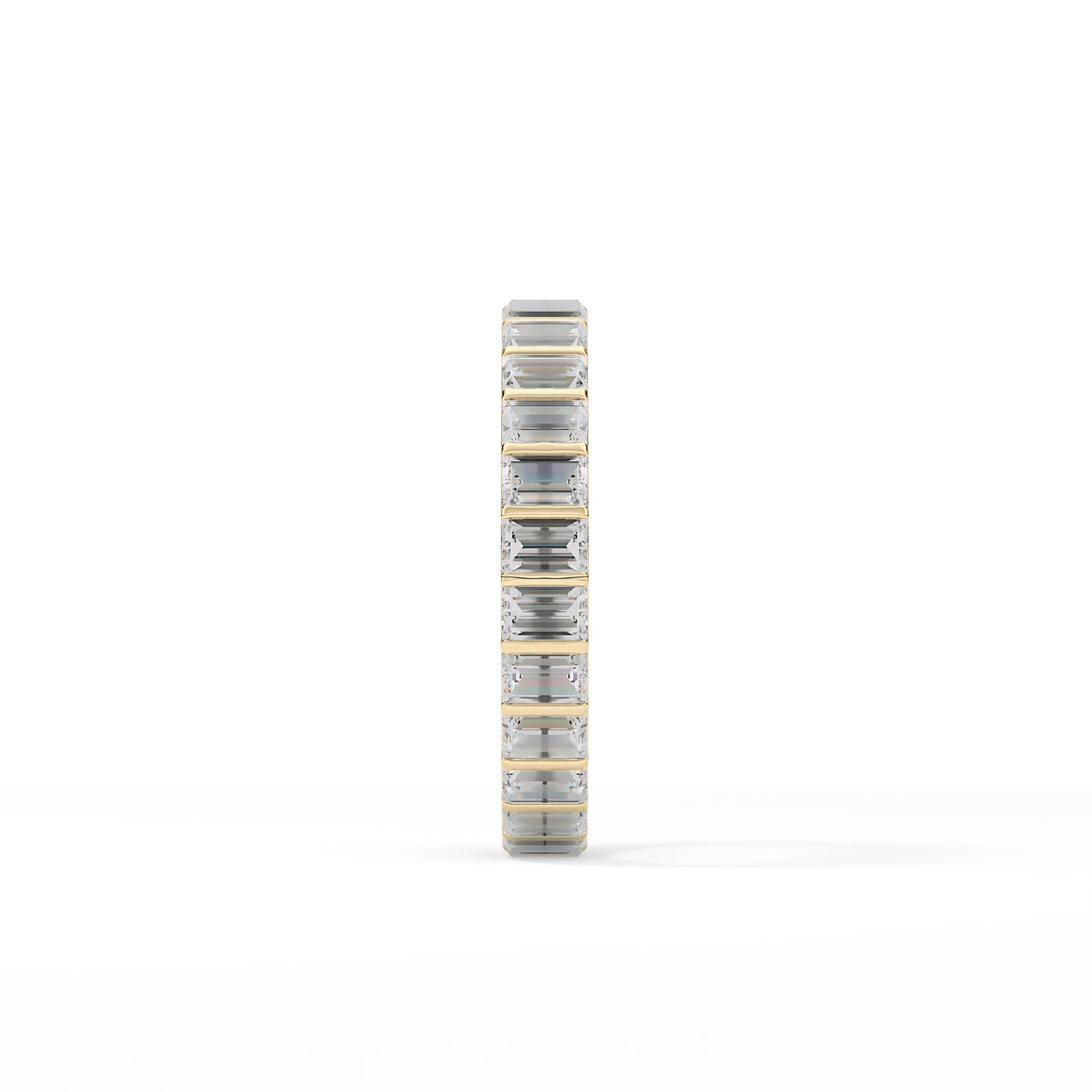 1.08 TCW Baguette Lab Grown Diamond Full Eternity Wedding Band