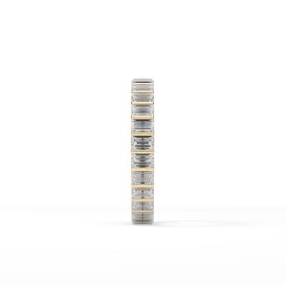 1.08 TCW Baguette Lab Grown Diamond Full Eternity Wedding Band
