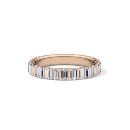 1.08 TCW Baguette Lab Grown Diamond Full Eternity Wedding Band
