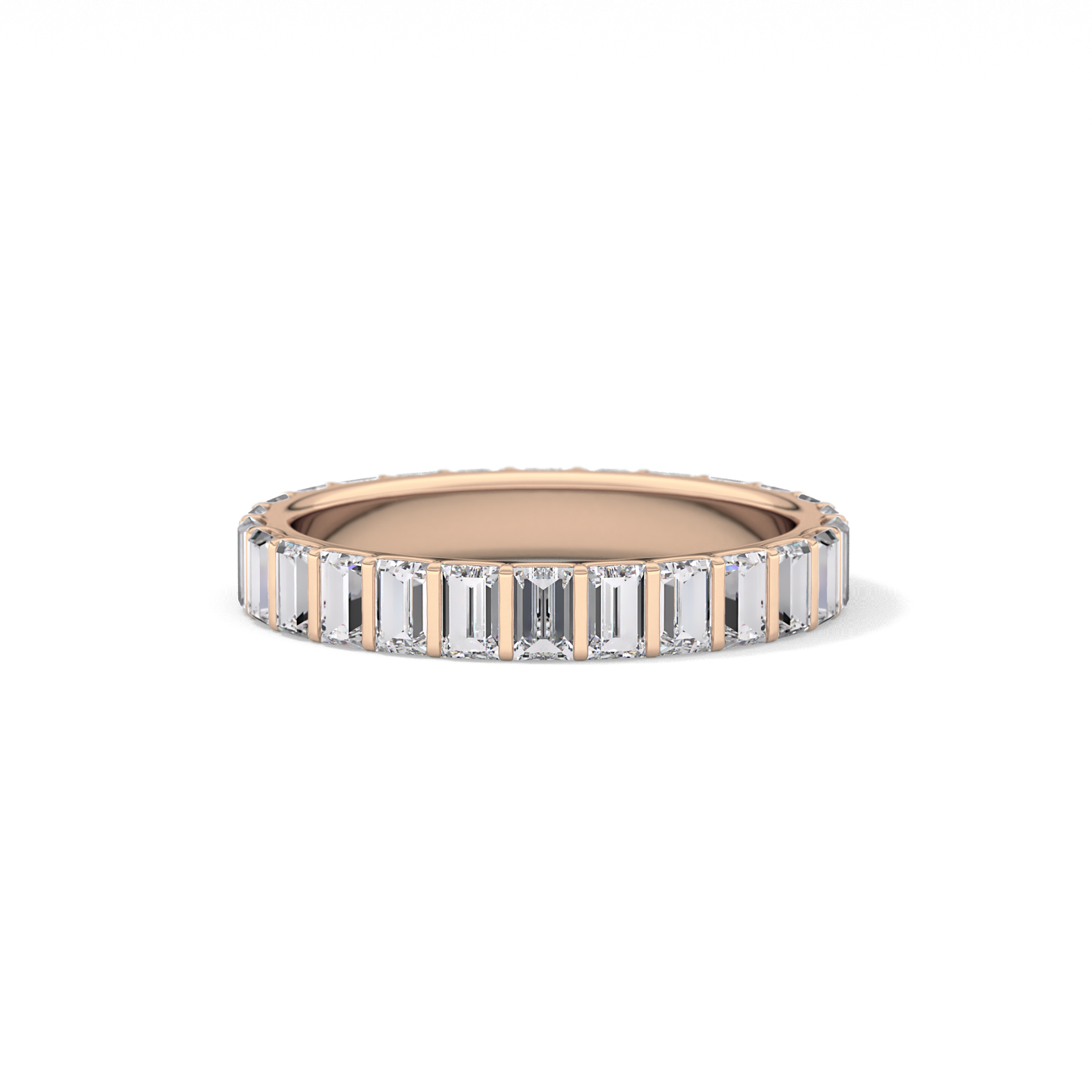 1.08 TCW Baguette Lab Grown Diamond Full Eternity Wedding Band