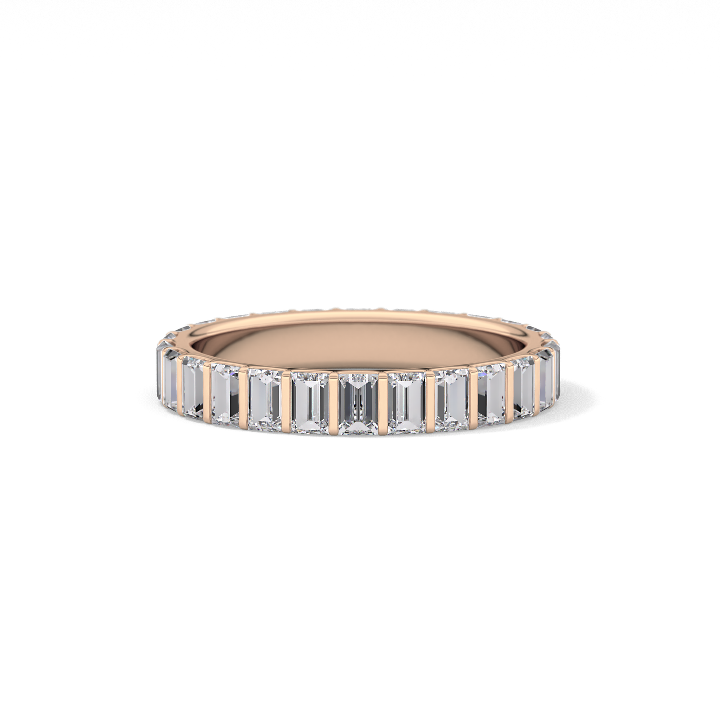 1.08 TCW Baguette Lab Grown Diamond Full Eternity Wedding Band
