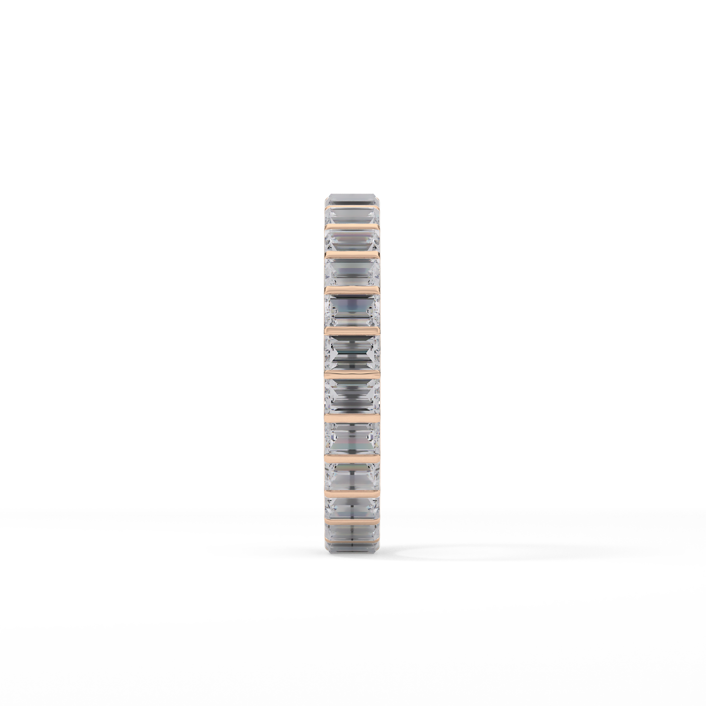 1.08 TCW Baguette Lab Grown Diamond Full Eternity Wedding Band