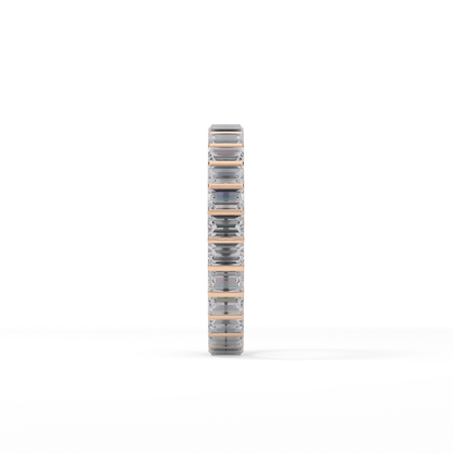 1.08 TCW Baguette Lab Grown Diamond Full Eternity Wedding Band