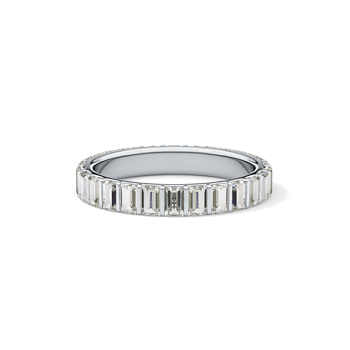 1.08 TCW Baguette Lab Grown Diamond Full Eternity Wedding Band