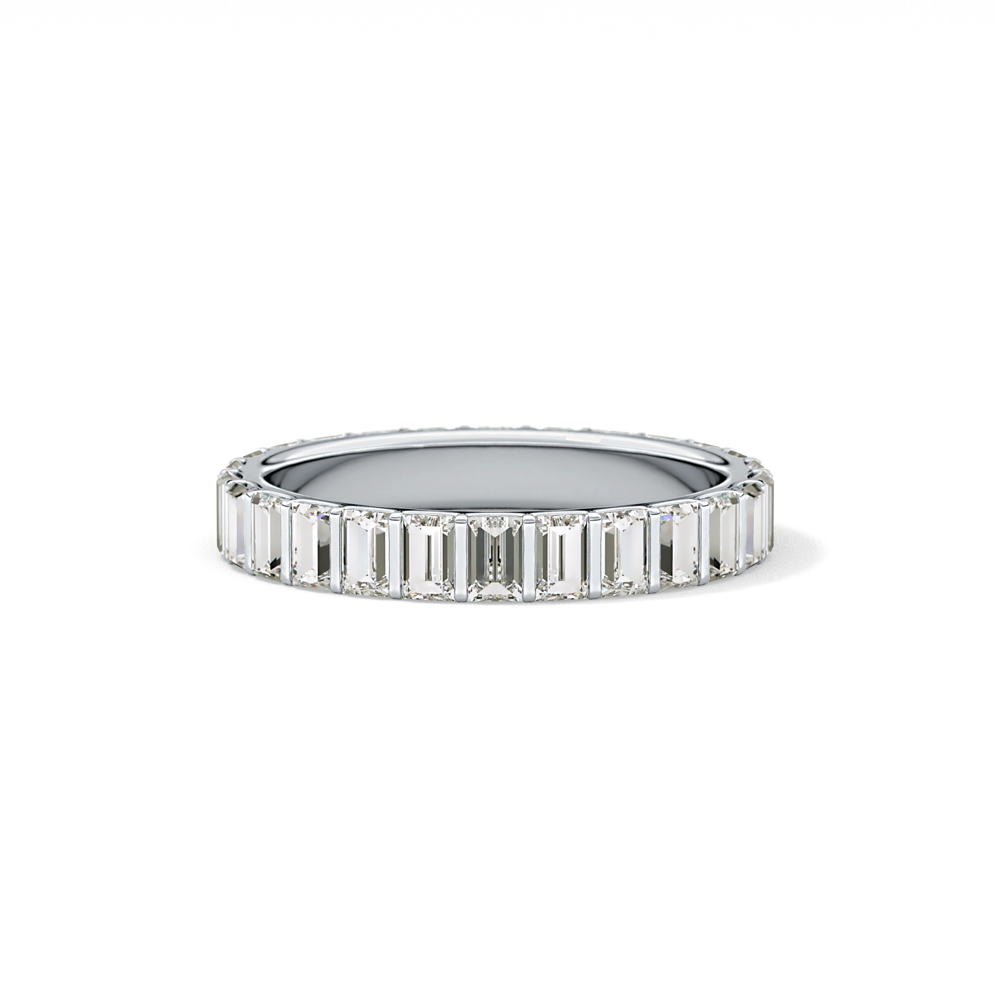 1.08 TCW Baguette Lab Grown Diamond Full Eternity Wedding Band