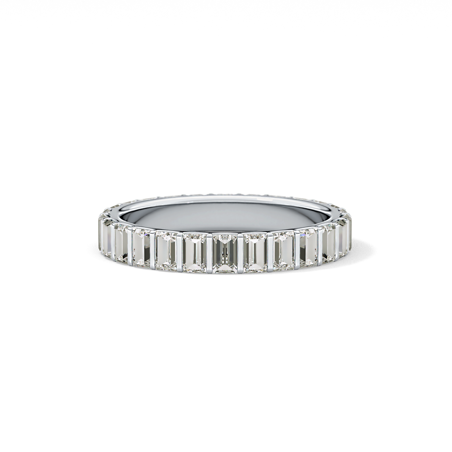 1.08 TCW Baguette Lab Grown Diamond Full Eternity Wedding Band