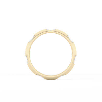0.09 TCW Round Lab Grown Diamond Flush Setting Wedding Band