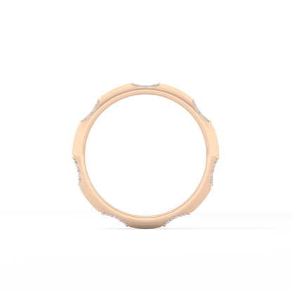 0.09 TCW Round Lab Grown Diamond Flush Setting Wedding Band