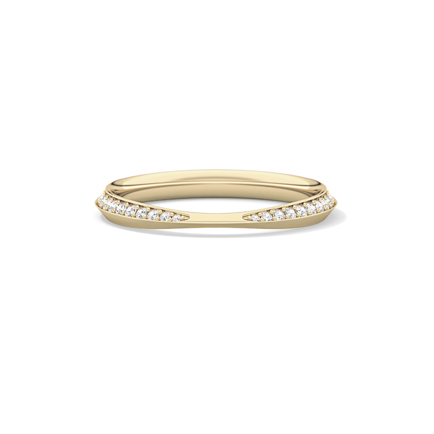 0.16 TCW Round Lab Grown Diamond Half Eternity Wedding Band