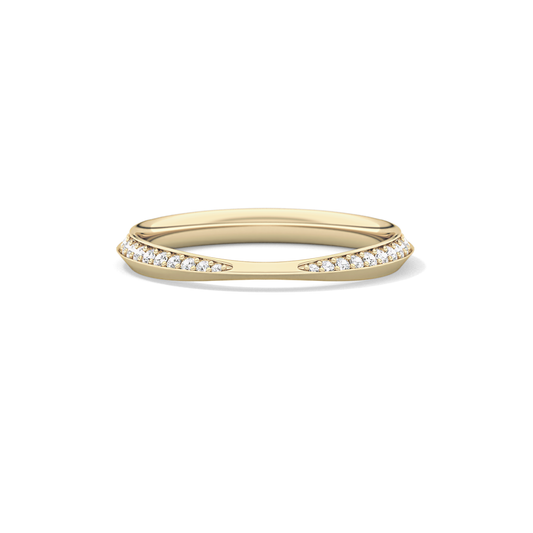 0.16 TCW Round Lab Grown Diamond Half Eternity Wedding Band