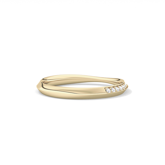 0.16 TCW Round Lab Grown Diamond Half Eternity Wedding Band