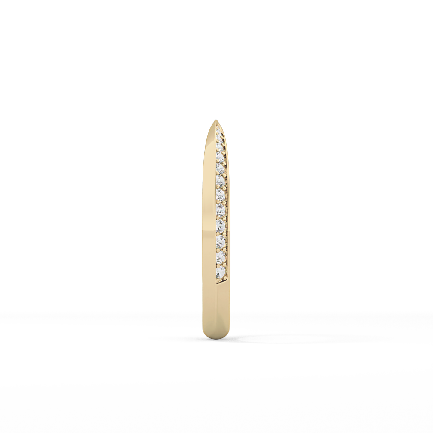 0.16 TCW Round Lab Grown Diamond Half Eternity Wedding Band