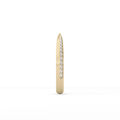 0.16 TCW Round Lab Grown Diamond Half Eternity Wedding Band