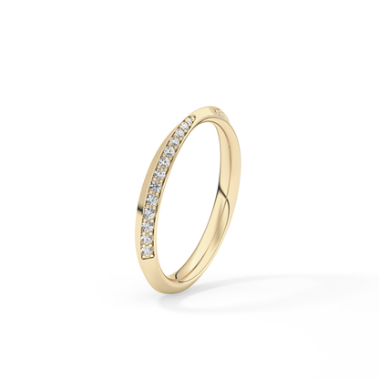 0.16 TCW Round Lab Grown Diamond Half Eternity Wedding Band