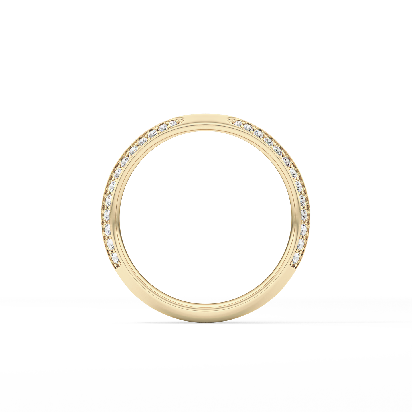 0.16 TCW Round Lab Grown Diamond Half Eternity Wedding Band