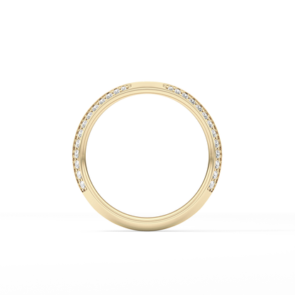 0.16 TCW Round Lab Grown Diamond Half Eternity Wedding Band