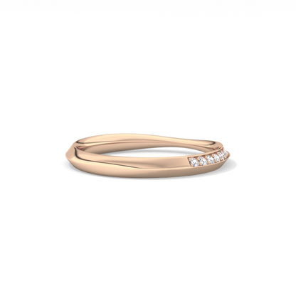 0.16 TCW Round Lab Grown Diamond Half Eternity Wedding Band