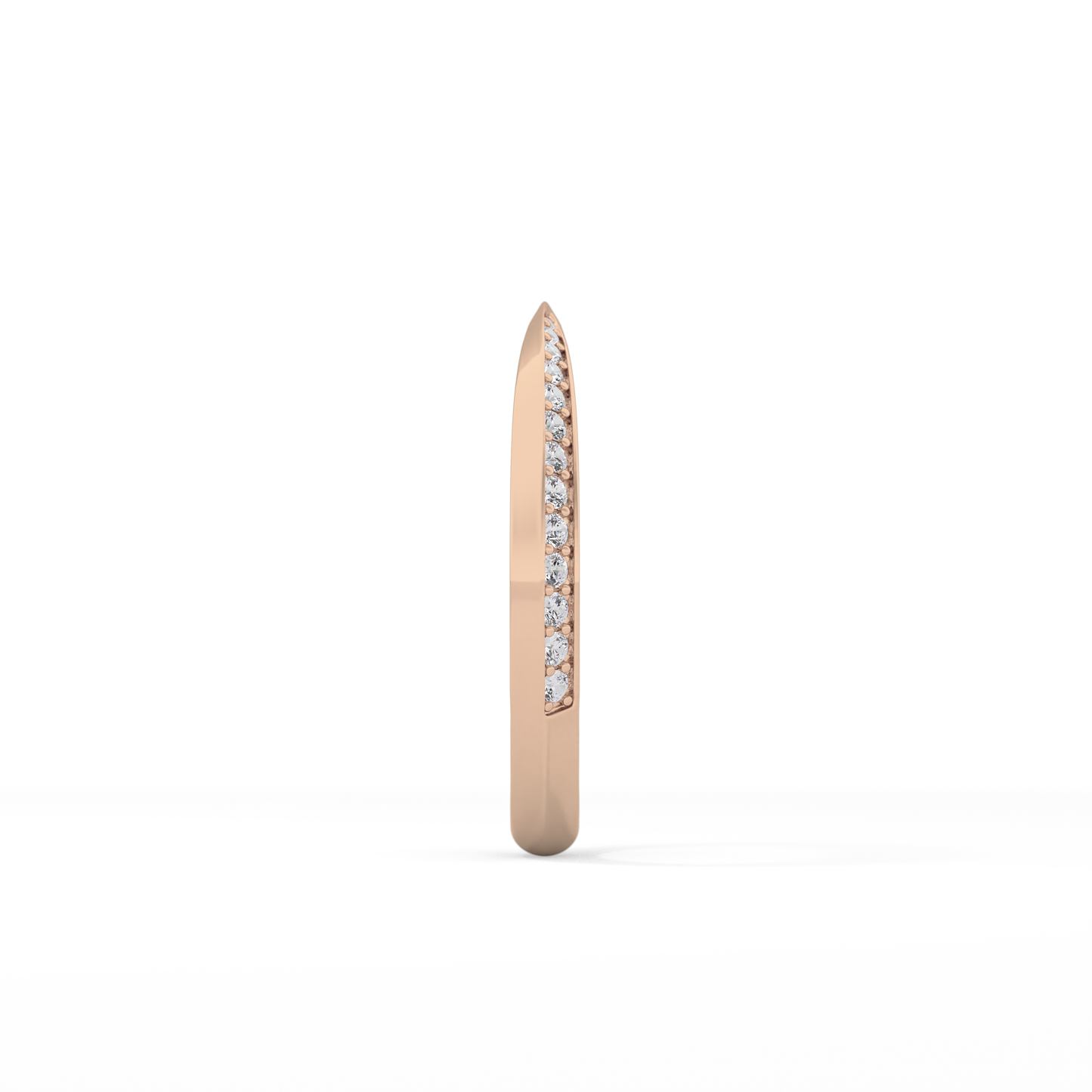 0.16 TCW Round Lab Grown Diamond Half Eternity Wedding Band