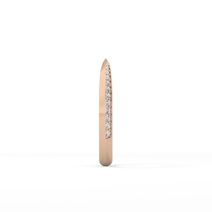 0.16 TCW Round Lab Grown Diamond Half Eternity Wedding Band