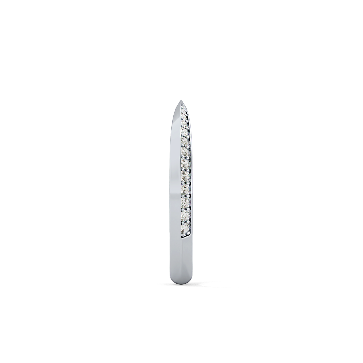 0.16 TCW Round Lab Grown Diamond Half Eternity Wedding Band