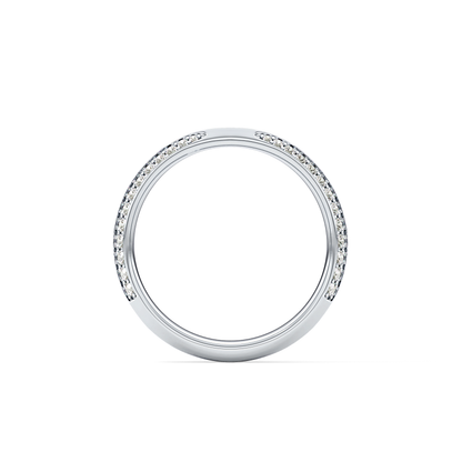 0.16 TCW Round Lab Grown Diamond Half Eternity Wedding Band
