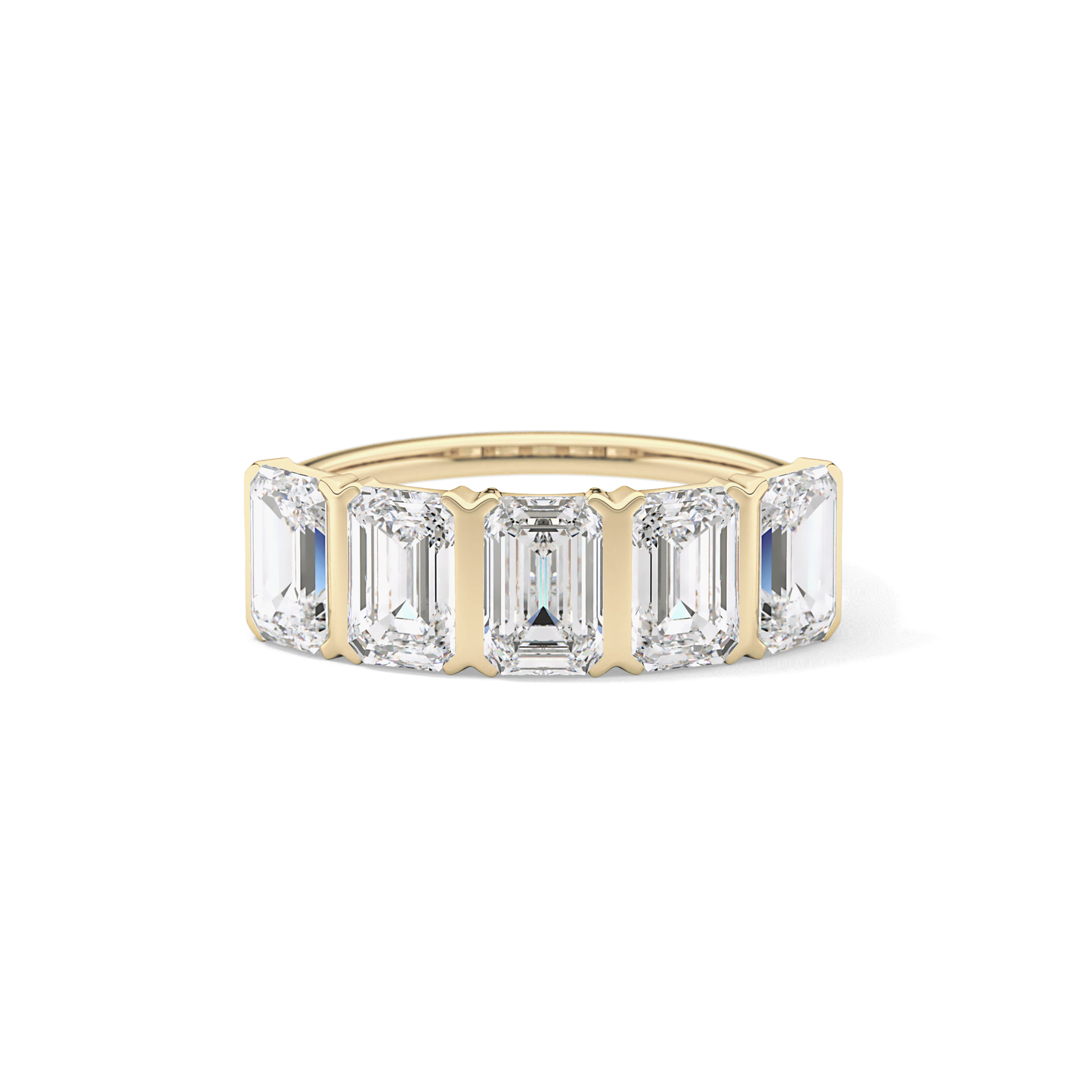 2.5 TCW Round Lab Grown Diamond Half Eternity Wedding Band