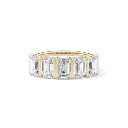 2.5 TCW Round Lab Grown Diamond Half Eternity Wedding Band