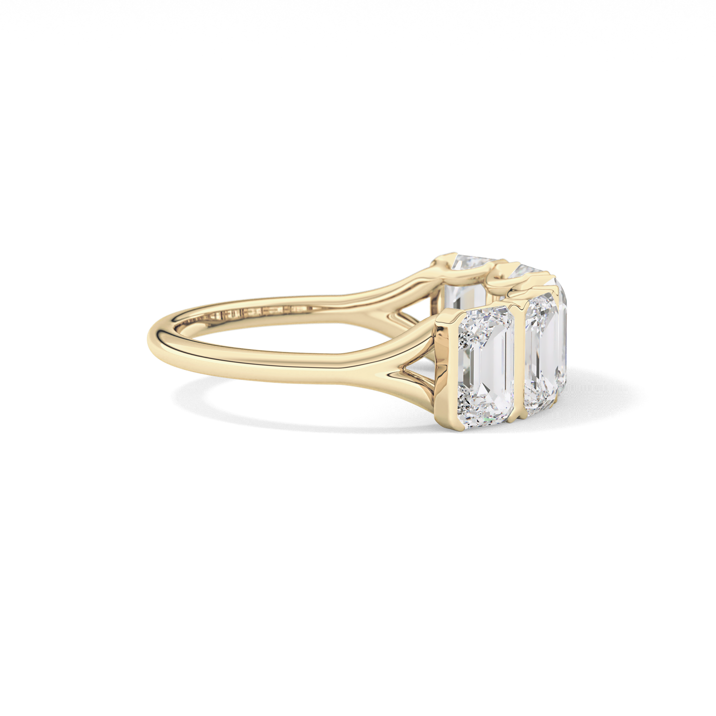 2.5 TCW Round Lab Grown Diamond Half Eternity Wedding Band