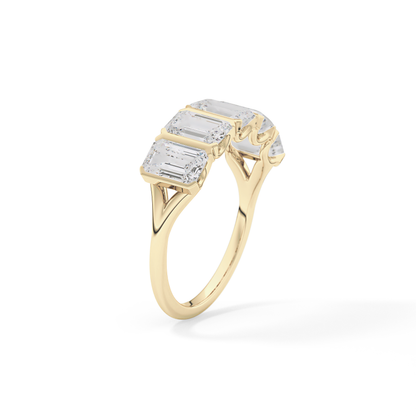 2.5 TCW Round Lab Grown Diamond Half Eternity Wedding Band