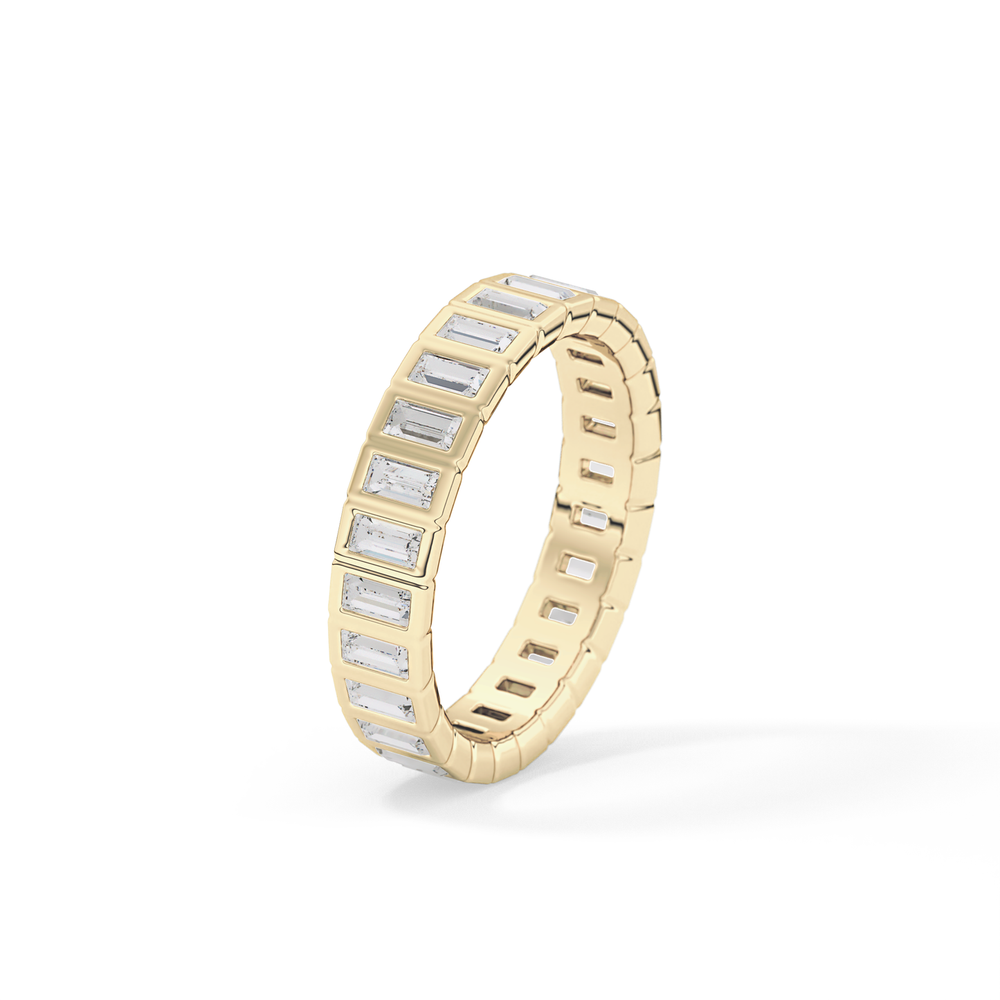 0.8 TCW Baguette Lab Grown Diamond Full Eternity Wedding Band