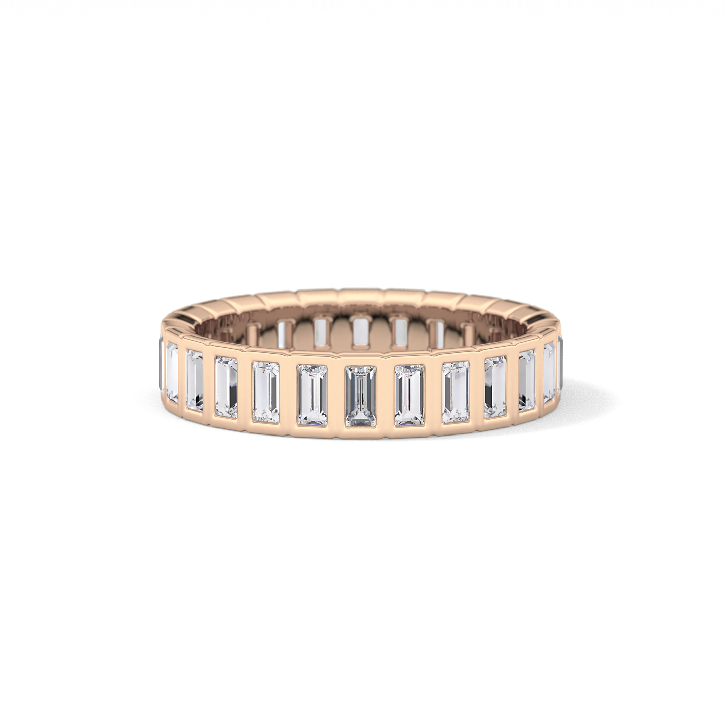 0.8 TCW Baguette Lab Grown Diamond Full Eternity Wedding Band