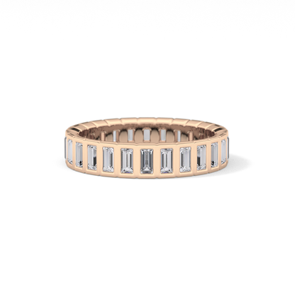 0.8 TCW Baguette Lab Grown Diamond Full Eternity Wedding Band