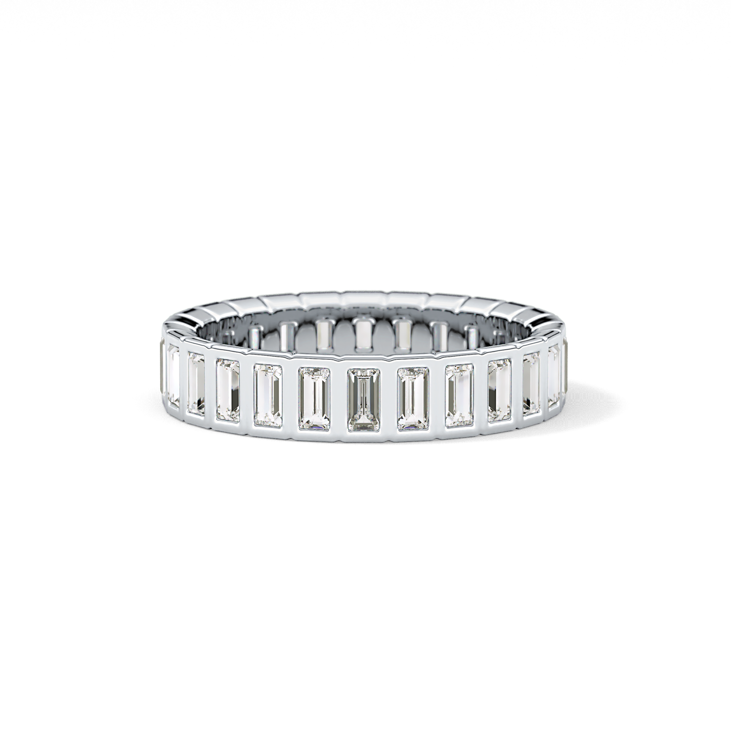0.8 TCW Baguette Lab Grown Diamond Full Eternity Wedding Band