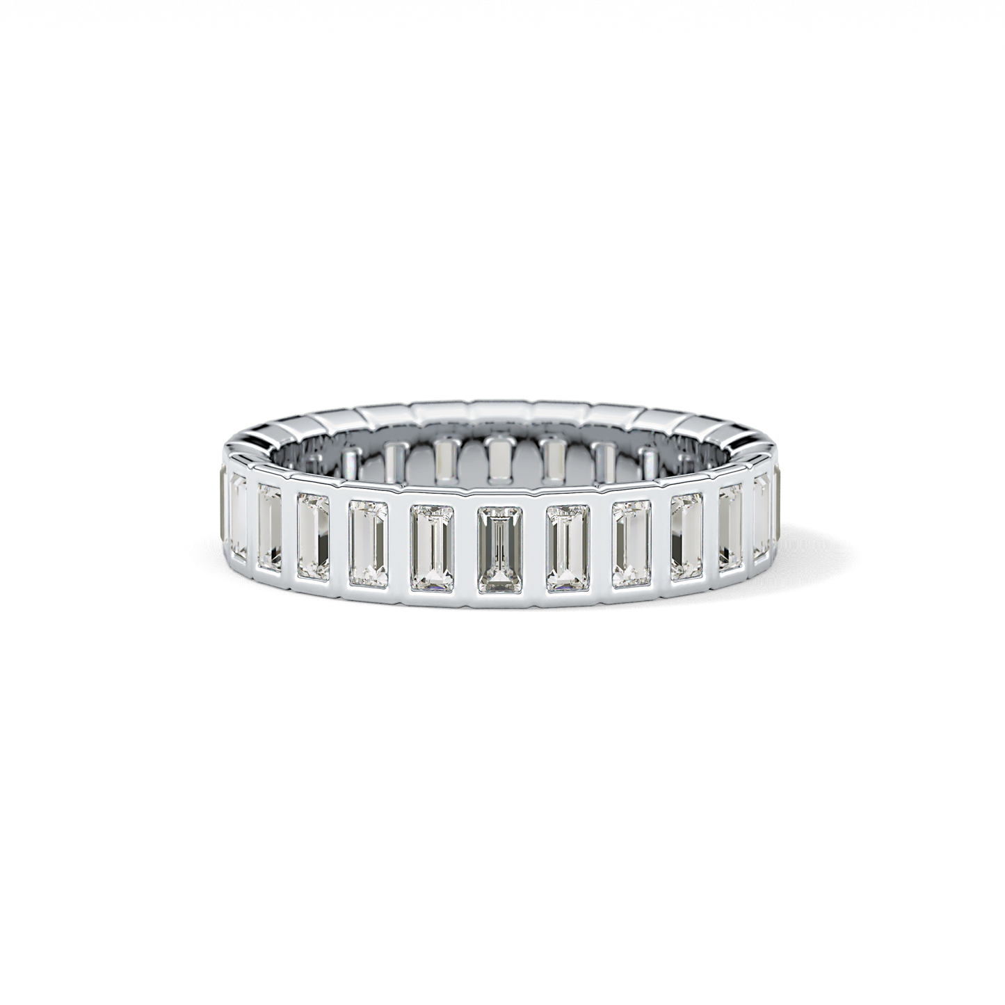 0.8 TCW Baguette Lab Grown Diamond Full Eternity Wedding Band